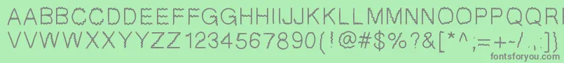 GIfont-Schriftart – Graue Schriften auf grünem Hintergrund
