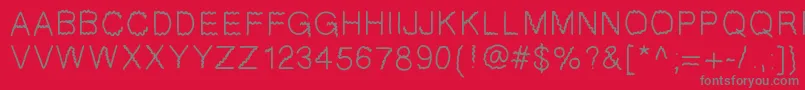 GIfont-Schriftart – Graue Schriften auf rotem Hintergrund