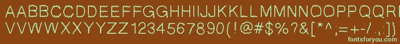 Шрифт GIfont – зелёные шрифты на коричневом фоне