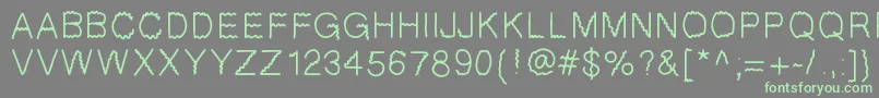 GIfont-Schriftart – Grüne Schriften auf grauem Hintergrund