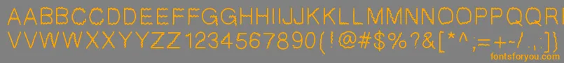 フォントGIfont – オレンジの文字は灰色の背景にあります。