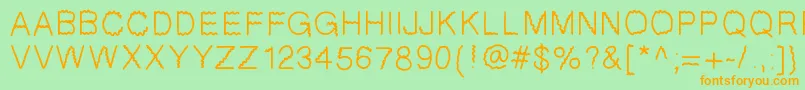 GIfont Font – Orange Fonts on Green Background