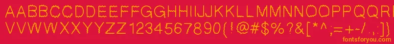 フォントGIfont – 赤い背景にオレンジの文字