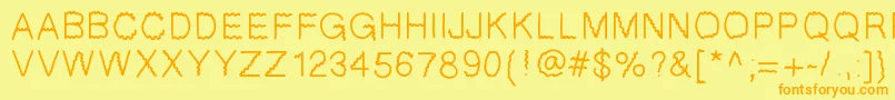 GIfont Font – Orange Fonts on Yellow Background