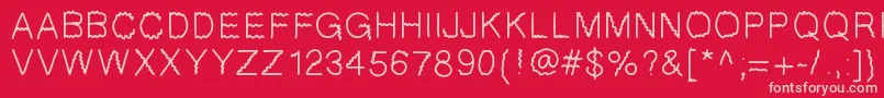 GIfont Font – Pink Fonts on Red Background