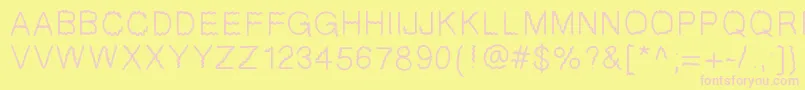 GIfont Font – Pink Fonts on Yellow Background