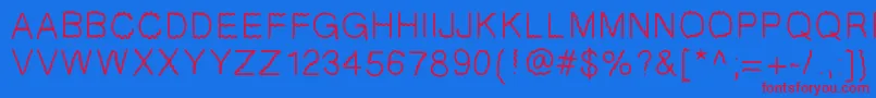 Police GIfont – polices rouges sur fond bleu