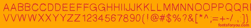 GIfont Font – Red Fonts on Orange Background