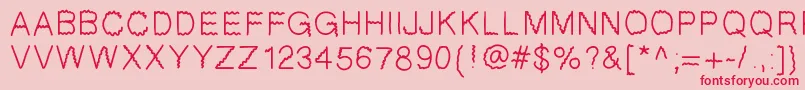 フォントGIfont – ピンクの背景に赤い文字