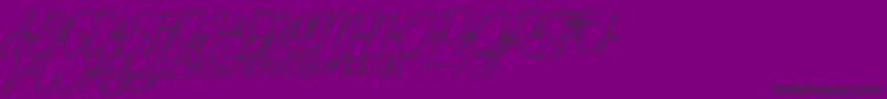 gilberta-Schriftart – Schwarze Schriften auf violettem Hintergrund