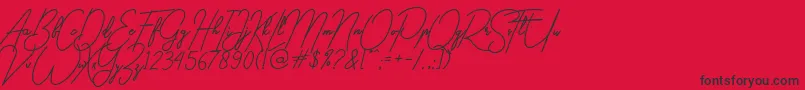 gilberta Font – Black Fonts on Red Background