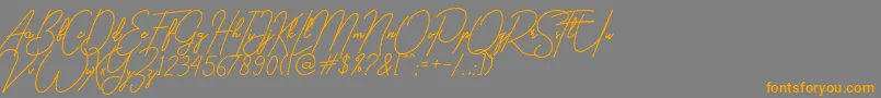 gilberta Font – Orange Fonts on Gray Background