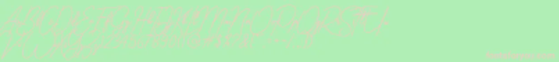 gilberta Font – Pink Fonts on Green Background