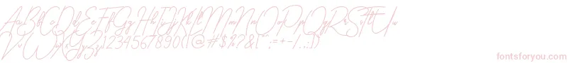 gilberta Font – Pink Fonts on White Background