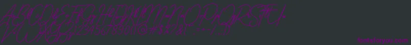 gilberta Font – Purple Fonts on Black Background