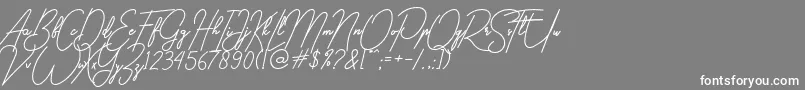 フォントgilberta – 灰色の背景に白い文字
