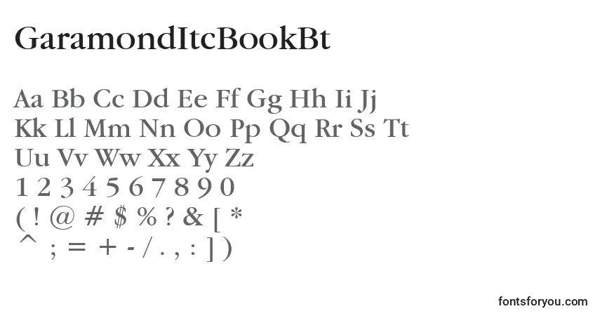 Шрифт GaramondItcBookBt – алфавит, цифры, специальные символы