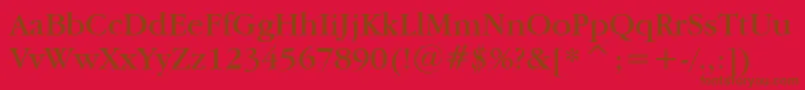 GaramondItcBookBt Font – Brown Fonts on Red Background