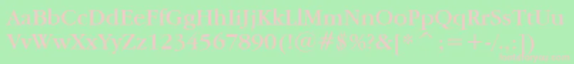 GaramondItcBookBt Font – Pink Fonts on Green Background