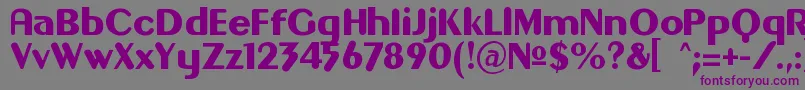 GILGON   Font – Purple Fonts on Gray Background