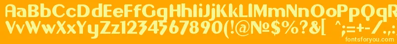 GILGON   Font – Yellow Fonts on Orange Background