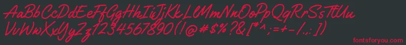 GilliganShutter Font – Red Fonts on Black Background