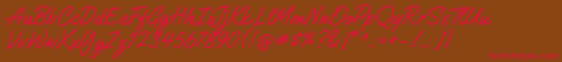 GilliganShutter Font – Red Fonts on Brown Background