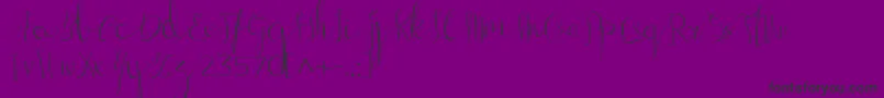 フォントGillithig – 紫の背景に黒い文字