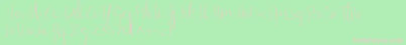 Gillithig Font – Pink Fonts on Green Background