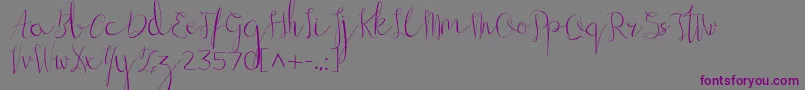 Gillithig Font – Purple Fonts on Gray Background