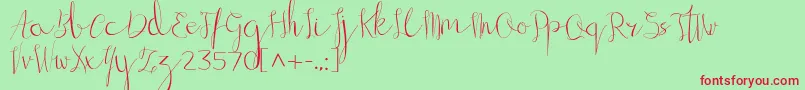 Gillithig Font – Red Fonts on Green Background