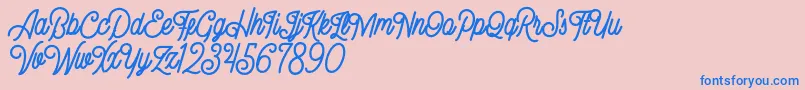 Gillnord Demo Font – Blue Fonts on Pink Background