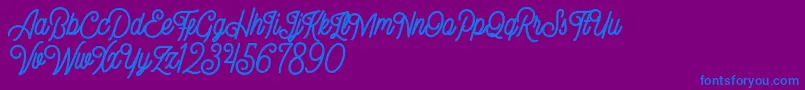 Gillnord Demo Font – Blue Fonts on Purple Background