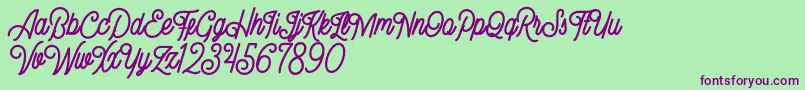 Gillnord Demo Font – Purple Fonts on Green Background