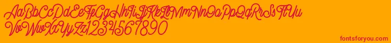 Gillnord Demo Font – Red Fonts on Orange Background