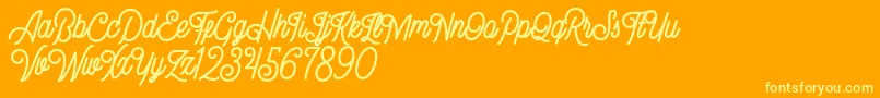 Gillnord Demo Font – Yellow Fonts on Orange Background