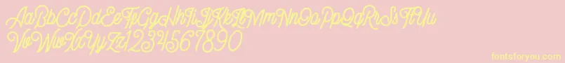 Gillnord Demo Font – Yellow Fonts on Pink Background