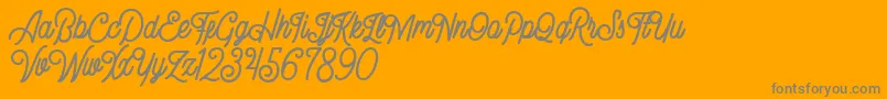 Gillnord Demo Font – Gray Fonts on Orange Background