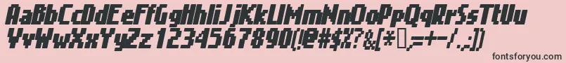 GIMEI    Font – Black Fonts on Pink Background