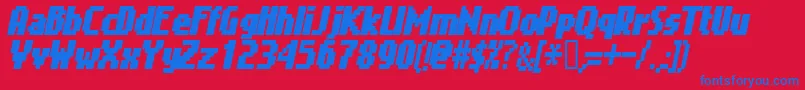 GIMEI    Font – Blue Fonts on Red Background