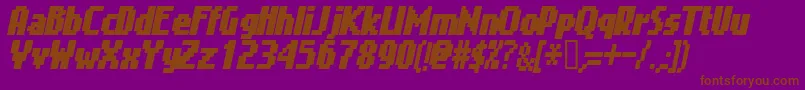 GIMEI    Font – Brown Fonts on Purple Background