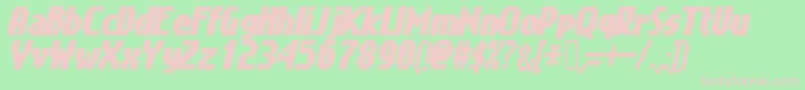 GIMEI    Font – Pink Fonts on Green Background