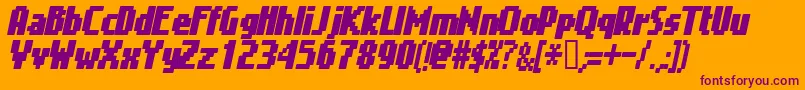 GIMEI    Font – Purple Fonts on Orange Background