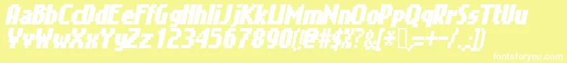 GIMEI    Font – White Fonts on Yellow Background