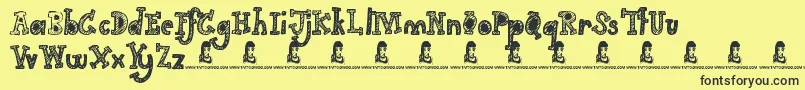 Gimme Your Love Font – Black Fonts on Yellow Background