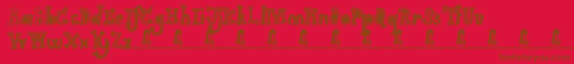 Gimme Your Love Font – Brown Fonts on Red Background