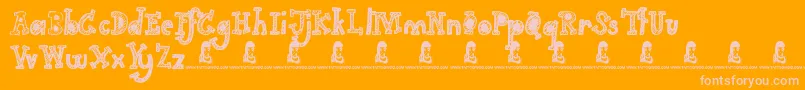 More about Gimme Your Love Font Gimme Your Love Font – Pink Fonts on Orange Background