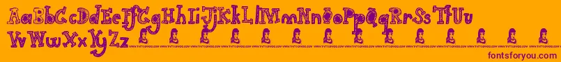 Gimme Your Love Font – Purple Fonts on Orange Background