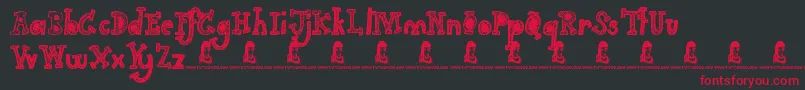 Gimme Your Love Font – Red Fonts on Black Background
