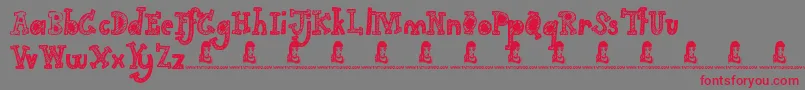Gimme Your Love Font – Red Fonts on Gray Background